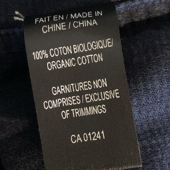 Le 31 Par Simons Overshirt Shacket Mens L Navy Long Sleeve Vision Organic Cotton - Picture 14 of 15